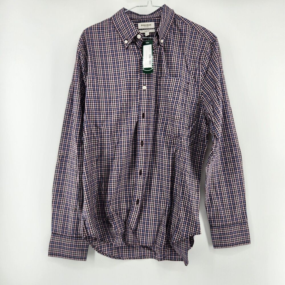 Bonobos‎ Men's Medium Multicolor Stretch Everyday Slim Fit Shirt NWT